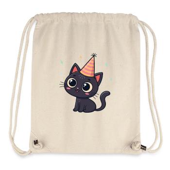 Kitten Party Kawaii Hat - Stanley/Stella Recycled Gym Bag - natural - Front