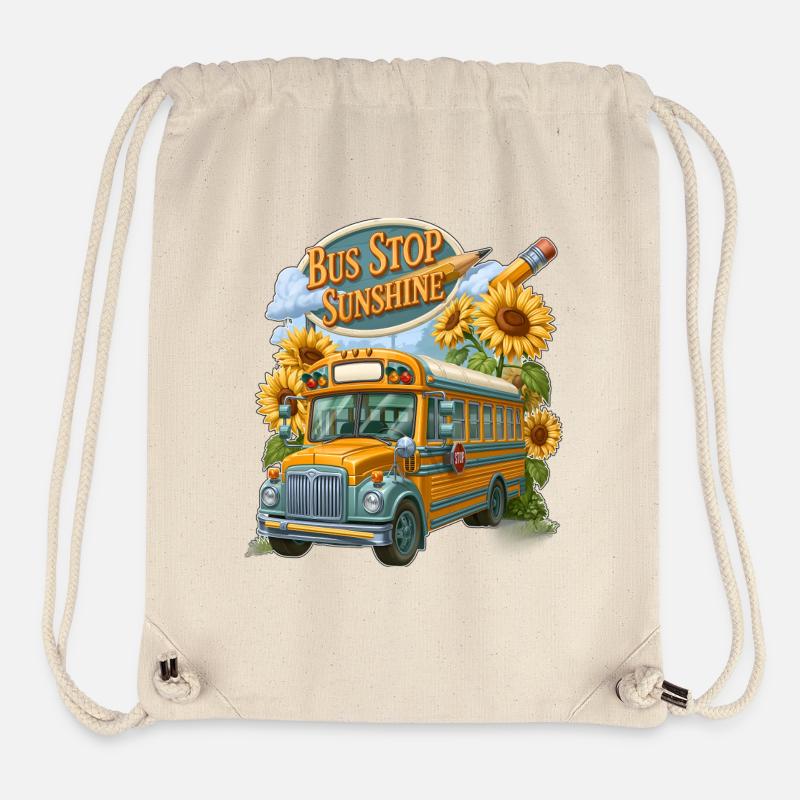 Bushaltestelle Sunshine - Stanley/Stella recycelter Gym Bag - Naturweiß