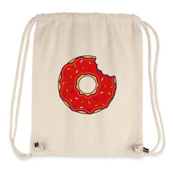 Donut mit Biss in rot mit bunten Zuckerstreuseln - Stanley/Stella recycelter Gym Bag - Naturweiß - Vorne