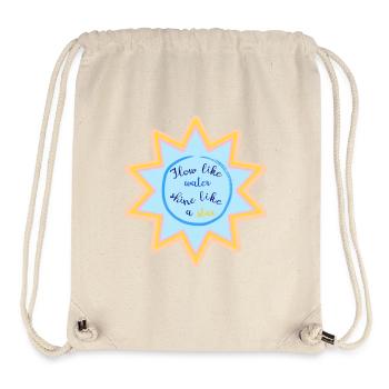 Coule comme de l’eau, brille comme une étoile - Sac à cordon recyclé Stanley/Stella - blanc naturel - Devant