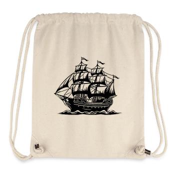 Piratenschiff - Stanley/Stella recycelter Gym Bag - Naturweiß - Vorne
