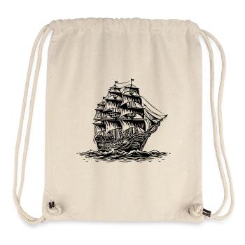 Piratenschiff - Stanley/Stella recycelter Gym Bag - Naturweiß - Vorne