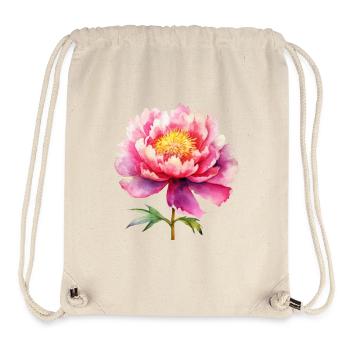 Pfingstrose Päonie - Stanley/Stella recycelter Gym Bag - Naturweiß - Vorne