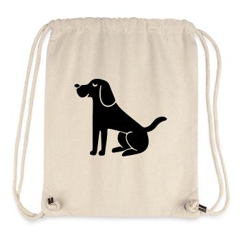 Chien Sport Chien École Chien - Sac à cordon recyclé Stanley/Stella - blanc naturel - Devant