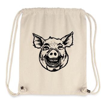 Schwein Schweinchen - Stanley/Stella recycelter Gym Bag - Naturweiß - Vorne