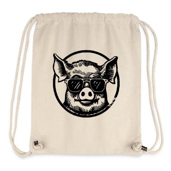Schwein Schweinchen - Stanley/Stella recycelter Gym Bag - Naturweiß - Vorne