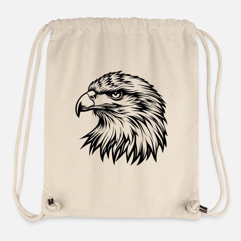 Eagle Eagle Head - Stanley/Stella Recycled Gym Bag - natural