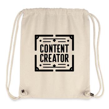 Je suis un créateur de contenu - Sac à cordon recyclé Stanley/Stella - blanc naturel - Devant