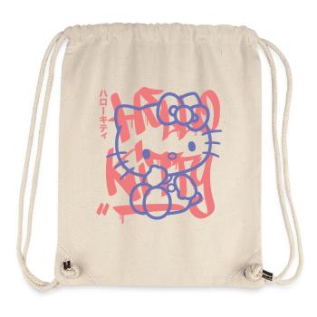 Hello Kitty With Graffiti Style Lettering - Stanley/Stella Recycled Gym Bag - natural - Front
