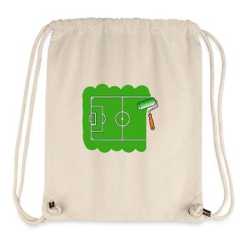 Es rollt.  Für Fußballer. Für Maler.  - Stanley/Stella recycelter Gym Bag - Naturweiß - Vorne