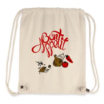 Bon Appétit Légumes Végétarien - Sac à cordon recyclé Stanley/Stella - blanc naturel - Devant