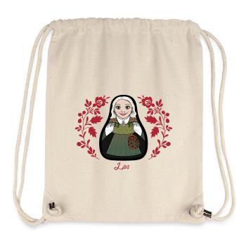 Lockere Tönung mit Blüten. - Stanley/Stella recycelter Gym Bag - Naturweiß - Vorne