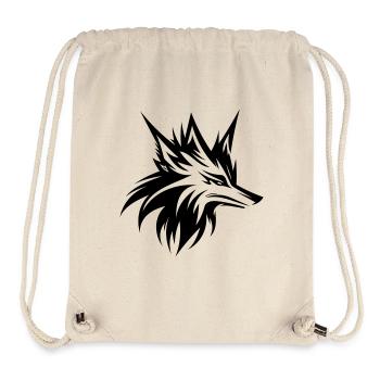 Wilder Wolf Kopf Tattoo Style Porträt - Stanley/Stella recycelter Gym Bag - Naturweiß - Vorne
