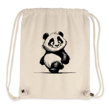 Panda Kids Baby Cuddly Bear - Stanley/Stella Recycled Gym Bag - natural - Front