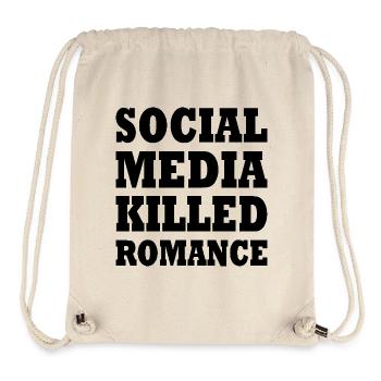 social media killed romance - Stanley/Stella recycelter Gym Bag - Naturweiß - Vorne