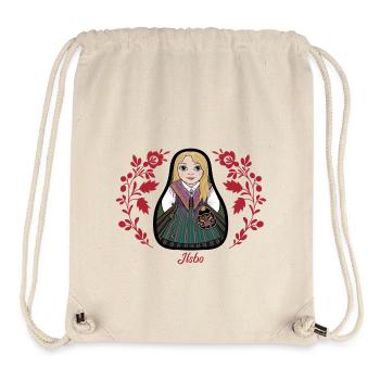 Ilsbostinta mit Blumen. - Stanley/Stella recycelter Gym Bag - Naturweiß - Vorne