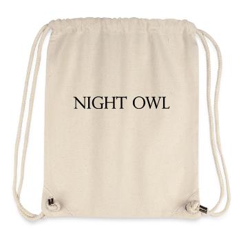 Night Owl, lettering - Stanley/Stella Recycled Gym Bag - natural - Front