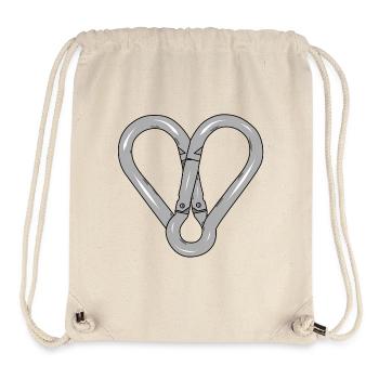 Karabinerhakenherz Snap hook heart - Stanley/Stella recycelter Gym Bag - Naturweiß - Vorne