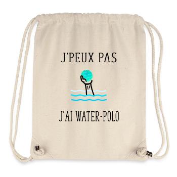 j' peux pas j'ai water-polo - Sac à cordon recyclé Stanley/Stella - blanc naturel - Devant