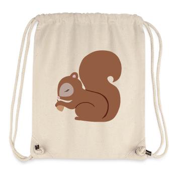 Eichhörnchen mit Eichel süß - Stanley/Stella recycelter Gym Bag - Naturweiß - Vorne