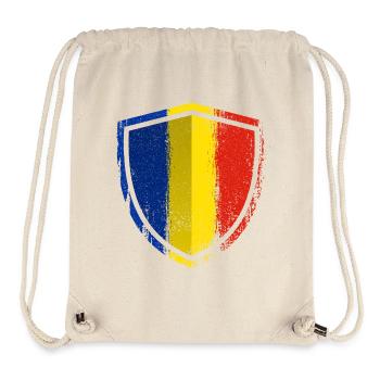 Distressed Blue Yellow Red Shield - Stanley/Stella Recycled Gym Bag - natural - Front