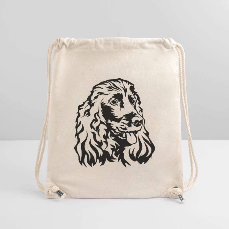 Cocker Spaniel head Stanley/Stella Recycled Gym Bag