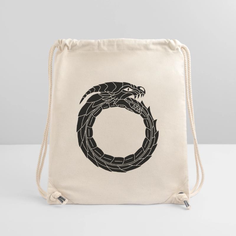 Verschlingender Schwarzer Drache Stanley/Stella recycelter Gym Bag