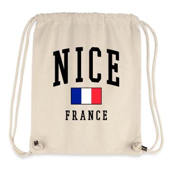 Nizza - Frankreich - Flagge - Stanley/Stella recycelter Gym Bag - Naturweiß - Vorne
