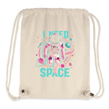 I need Space Astronaut - Stanley/Stella recycelter Gym Bag - Naturweiß - Vorne