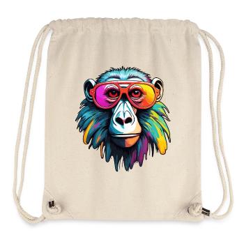 Monkey / Animal / Zoo / Babian / Wild / Comic - Stanley/Stella Recycled Gym Bag - natural - Front