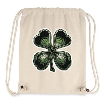 Trèfle / porte-bonheur / symbole / charme irlandais - Sac à cordon recyclé Stanley/Stella - blanc naturel - Devant
