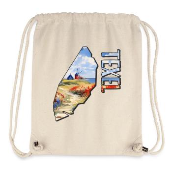 Aquarell Landkarte Texel - Stanley/Stella recycelter Gym Bag - Naturweiß - Vorne