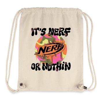 Nerf It's Nerf or Nothin' Slogan - Sac à cordon recyclé Stanley/Stella - blanc naturel - Devant