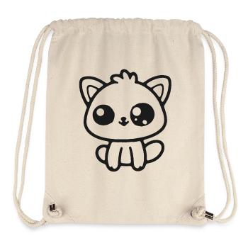 Katzensilhouette Charm - Stanley/Stella recycelter Gym Bag - Naturweiß - Vorne