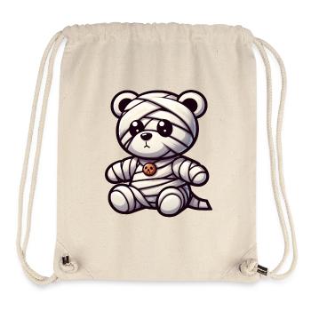 Mignon Momie Ours Halloween Kawaii - Sac à cordon recyclé Stanley/Stella - blanc naturel - Devant