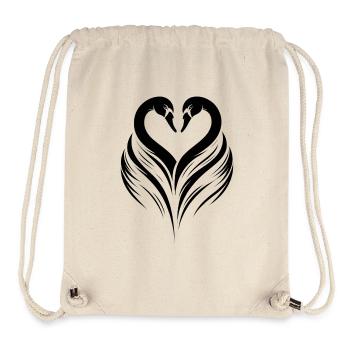 Schwanenherz Silhouette - Stanley/Stella recycelter Gym Bag - Naturweiß - Vorne