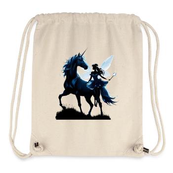 Die Fee und das Einhorn: Ein nächtliches Abenteuer. - Stanley/Stella recycelter Gym Bag - Naturweiß - Vorne