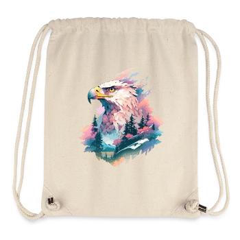 Eagle Head Nature Wilderness Forest Trees Mountains - Stanley/Stella Recycled Gym Bag - natural - Front