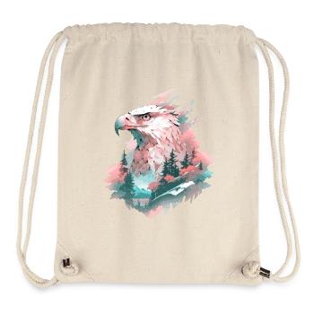 Eagle Head Nature Wilderness Forest Trees Mountains - Stanley/Stella Recycled Gym Bag - natural - Front