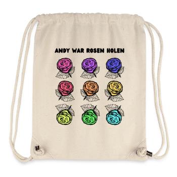 Andy war Rosen holen - Stanley/Stella recycelter Gym Bag - Naturweiß - Vorne