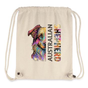 Australian Shepherd - Stanley/Stella recycelter Gym Bag - Naturweiß - Vorne