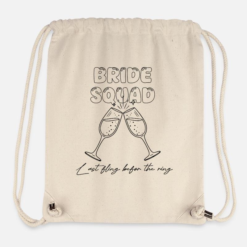 Bride Squad - Dernière aventure avant le ring - Sac à cordon recyclé Stanley/Stella - blanc naturel