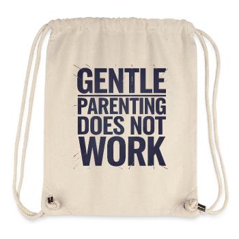 Citation sur la parentalité douce et non le travail, design familial - Sac à cordon recyclé Stanley/Stella - blanc naturel - Devant