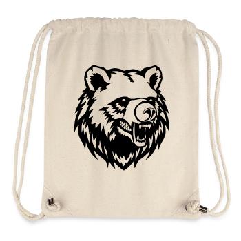 Ours Tête d’ours Ours T-shirt Cadeau - Sac à cordon recyclé Stanley/Stella - blanc naturel - Devant