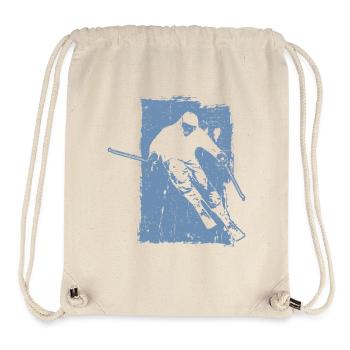 Skifahrer Winter Sport Grunge Design - Stanley/Stella recycelter Gym Bag - Naturweiß - Vorne