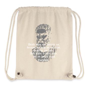 Epikur Todes-Gothic Zitat - Stanley/Stella recycelter Gym Bag - Naturweiß - Vorne