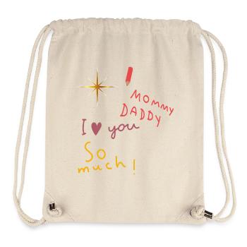  Mommy Daddy i love you - Stanley/Stella recycelter Gym Bag - Naturweiß - Vorne