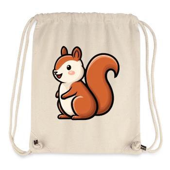 Verspielter Eichhörnchen-Charme - Stanley/Stella recycelter Gym Bag - Naturweiß - Vorne