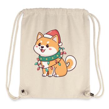 Helle, festliche Shiba - Stanley/Stella recycelter Gym Bag - Naturweiß - Vorne