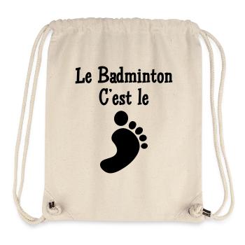 Badminton is the Foot - Stanley/Stella Recycled Gym Bag - natural - Front